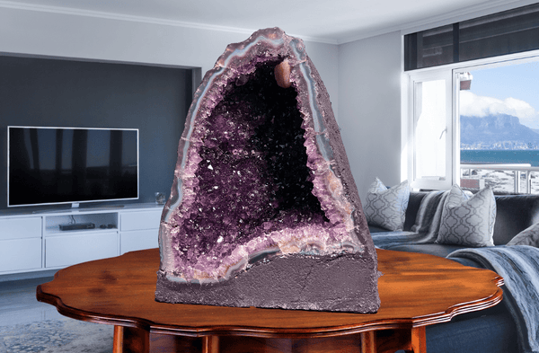 "SPIRITUAL FREEDOM" Amethyst Geode Cathedral 13.25 VERY High Quality DAG-57