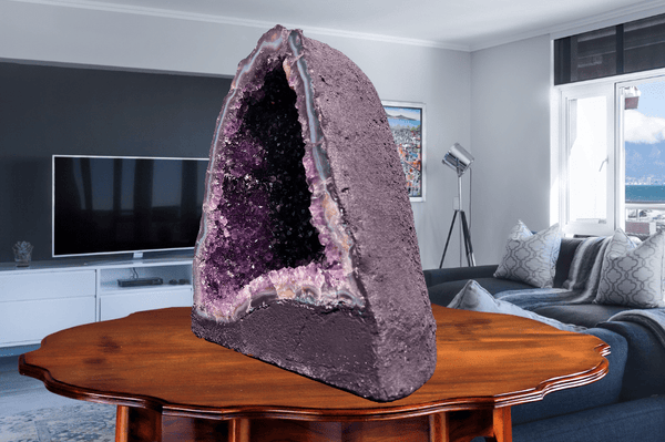 "SPIRITUAL FREEDOM" Amethyst Geode Cathedral 13.25 VERY High Quality DAG-57