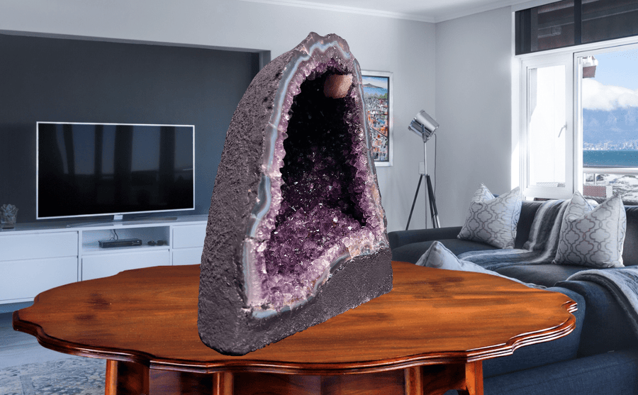 EMOTIONAL HEALING POOL Amethyst Geode Cathedral 19.50 VERY High Quality  DAG-49, Cosmic Cuts©