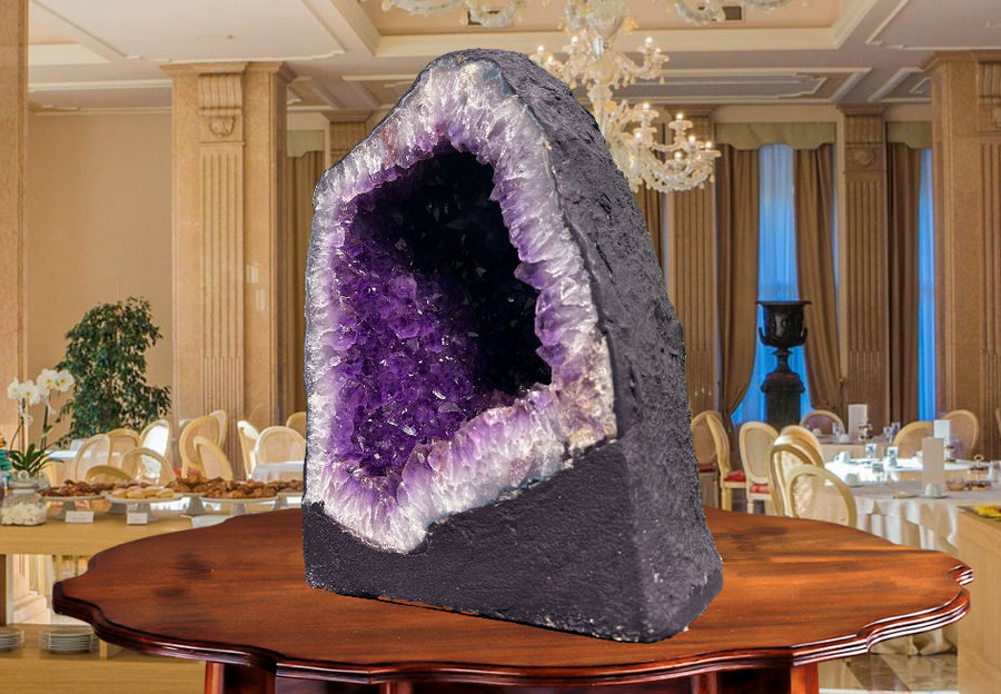 "CLEANSE THE SOUL" Amethyst Geode Cathedral 12.50 VERY High Quality DAG-68
