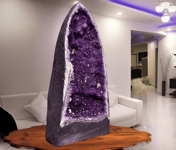 "INFINITE HEALING WATERS" Amethyst Geode Cathedral 29.75 VERY High Quality DAG-71