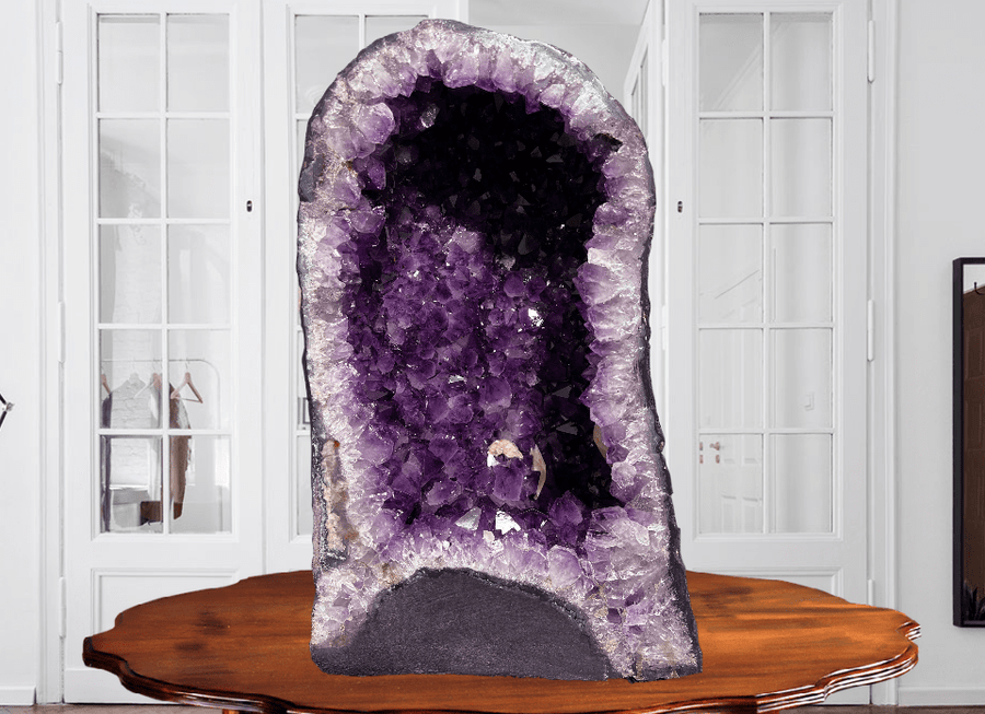 "ASCENDING SPIRITUALITY" Amethyst Geode Cathedral 16.00 VERY High Quality DAG-78