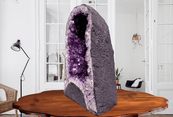 "ASCENDING SPIRITUALITY" Amethyst Geode Cathedral 16.00 VERY High Quality DAG-78