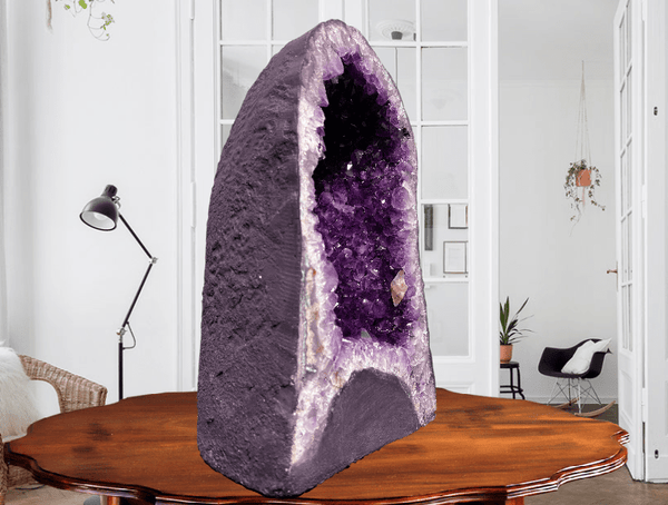 "ASCENDING SPIRITUALITY" Amethyst Geode Cathedral 16.00 VERY High Quality DAG-78