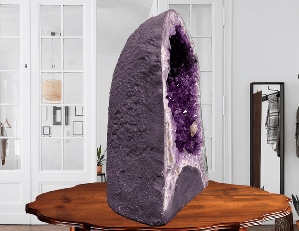 "ASCENDING SPIRITUALITY" Amethyst Geode Cathedral 16.00 VERY High Quality DAG-78