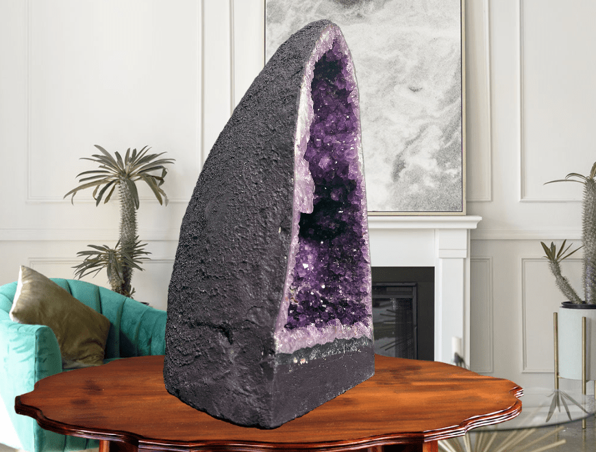 "MAGNIFICENT MINDFULNESS" Amethyst Geode Cathedral 17.00 VERY High Quality DAG-80