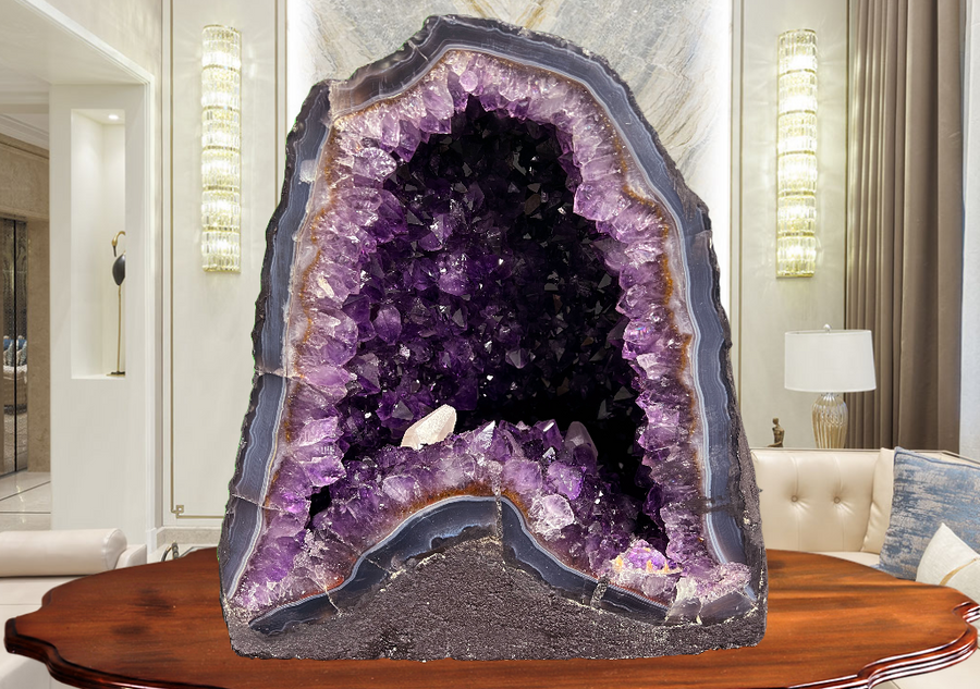 "SPIRITUAL CLEANSING" Amethyst Geode Cathedral 13.25 VERY High Quality DAG-83