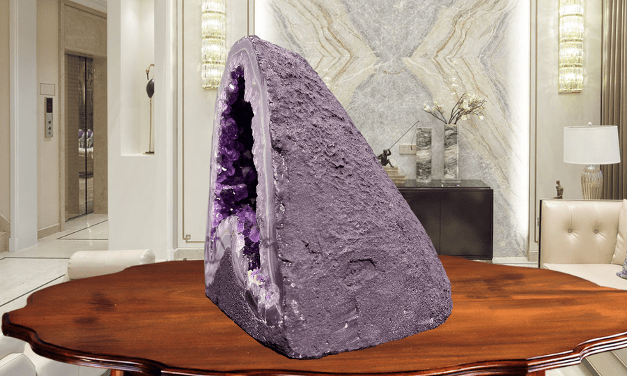 "SPIRITUAL CLEANSING" Amethyst Geode Cathedral 13.25 VERY High Quality DAG-83