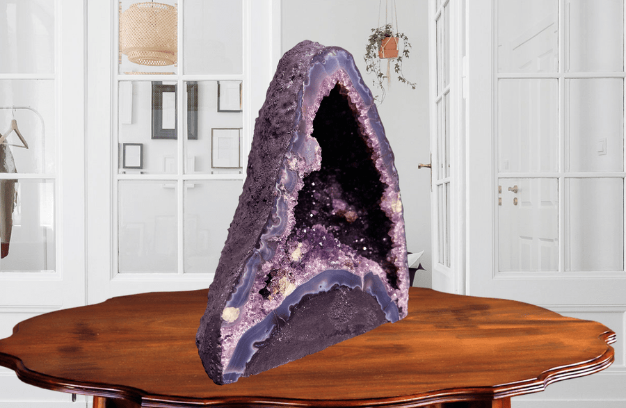 "LET GO" Amethyst Geode Cathedral 11.00 VERY High Quality DAG-95