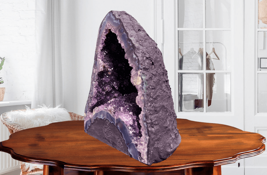 "LET GO" Amethyst Geode Cathedral 11.00 VERY High Quality DAG-95
