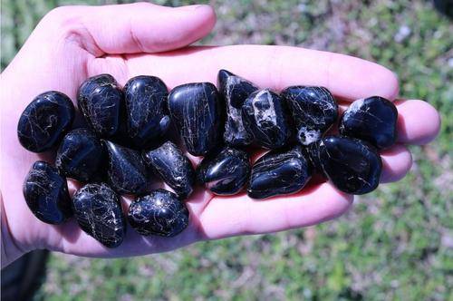 Black Tourmaline Tumbled Stone-Cosmic Cuts
