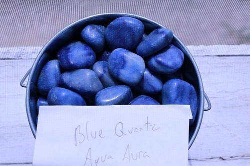 Blue Quartz Tumbled Stone-Cosmic Cuts