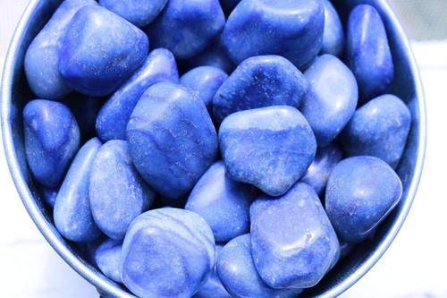 Blue Quartz Tumbled Stone-Cosmic Cuts