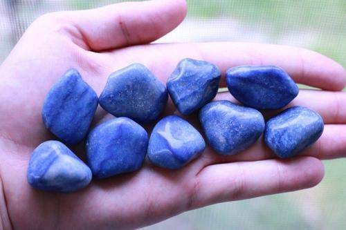 Blue Quartz Tumbled Stone-Cosmic Cuts