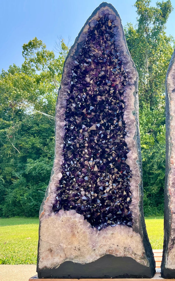 "COSMIC CROWN" Deepest Purple - Amethyst Geode - Highest Quality - Feng Shui - (LAG-8)