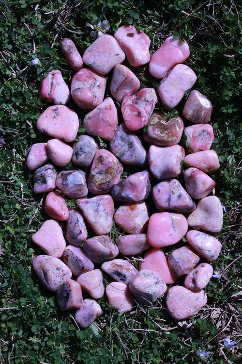 Pink Rhodonite Tumbled Stone-Cosmic Cuts