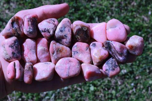 Pink Rhodonite Tumbled Stone-Cosmic Cuts