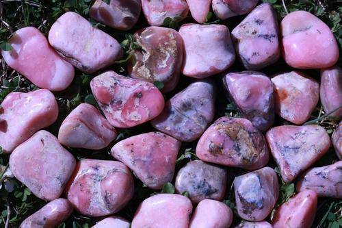 Pink Rhodonite Tumbled Stone-Cosmic Cuts