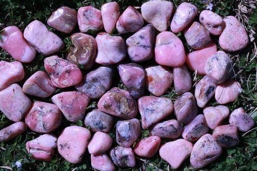 Pink Rhodonite Tumbled Stone-Cosmic Cuts