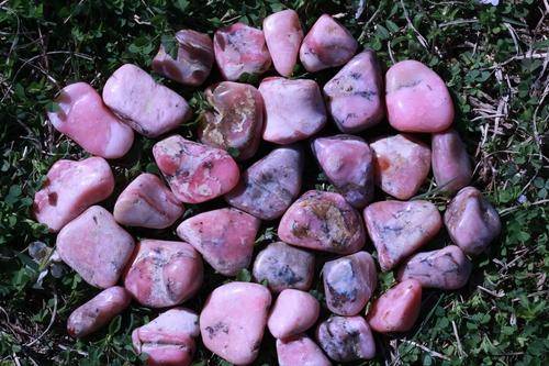 Pink Rhodonite Tumbled Stone-Cosmic Cuts