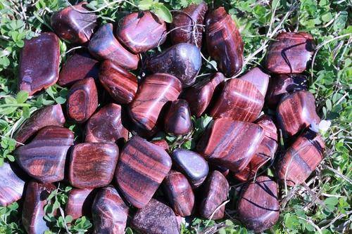 Red Tigers Eye Tumbled Stone-Cosmic Cuts