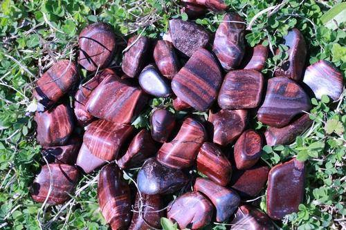 Red Tigers Eye Tumbled Stone-Cosmic Cuts