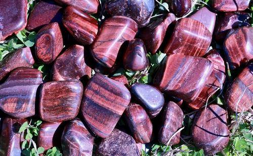 Red Tigers Eye Tumbled Stone-Cosmic Cuts